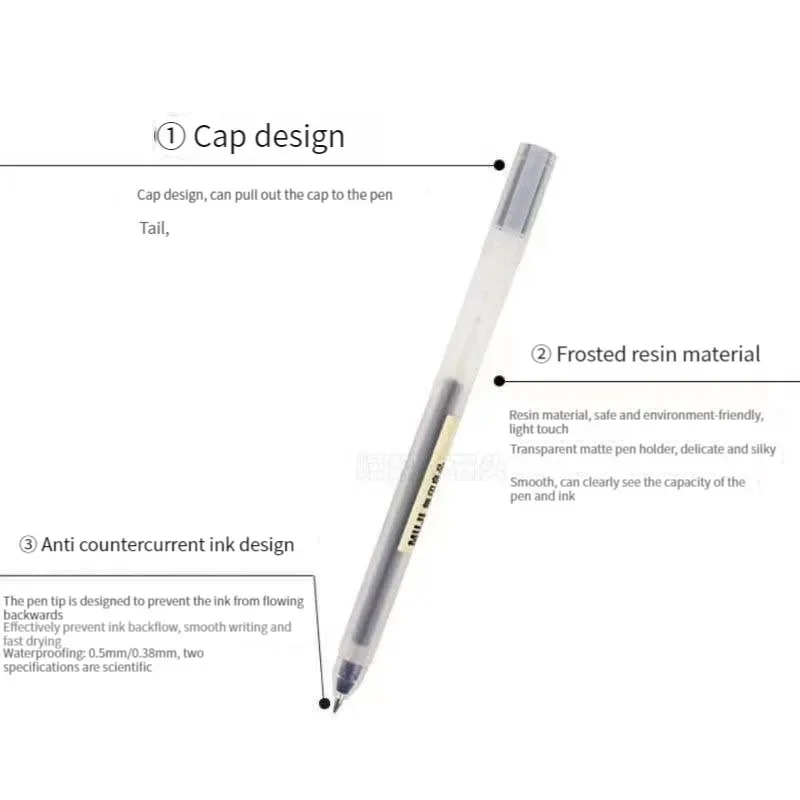 6/8Pcs/Set MUJIs Gel Pen Black - Muji Stationery Gel Pen review and price